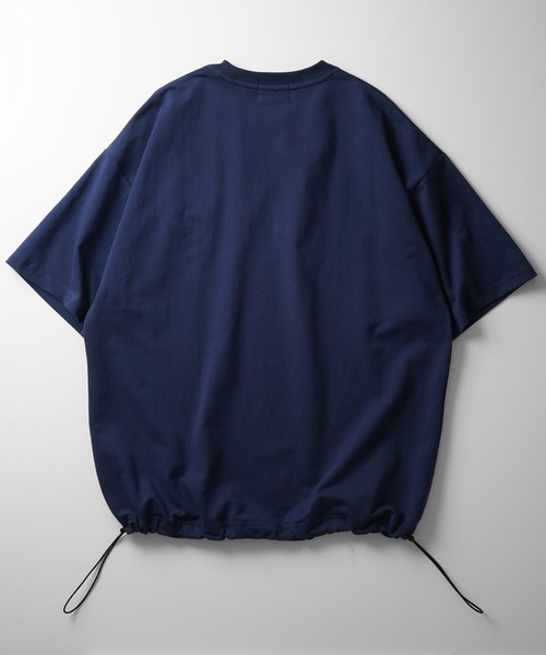 Labordi（ラボード）の「ビッグシルエット ワンポイント刺繍 ドロストTシャツ カットソー ユニセックス（Tシャツ/カットソー・メンズ・ブラック/ホワイト/ネイビー/杢グレー・M/L）」の6枚目の写真