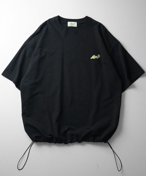 Labordi（ラボード）の「ビッグシルエット ワンポイント刺繍 ドロストTシャツ カットソー ユニセックス（Tシャツ/カットソー・メンズ・ブラック/ホワイト/ネイビー/杢グレー・M/L）」の5枚目の写真