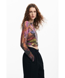 Desigual デシグアル ゴブラン織 ジャガード コート 総柄 ジャガード織り NIZAロングコート（チェスターコート