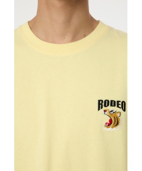 ロデオクラウンズ ユニセックス バックプリント刺繍Ｔシャツ ホワイト セール】BACK SKETCH LOGO ロングTシャツ（Tシャツ/カットソー