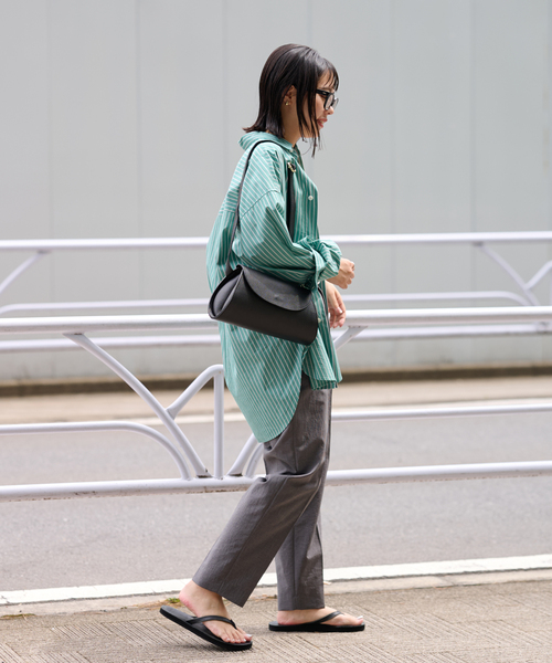 FRAMeWORK イージーワークパンツ フレームワーク FRAMeWORK 綿麻イージーパンツ （ネイビー