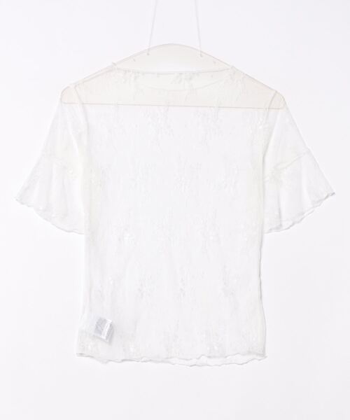 BANNER SELECT（バナーセレクト）の「シアーレース刺繍トップス（Tシャツ/カットソー・レディース・ブラック/ホワイト/ベージュ・FREE）」の4枚目の写真
