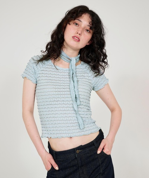 セール】ストール付き コンパクトサマートップス TINA：JOJUN（T