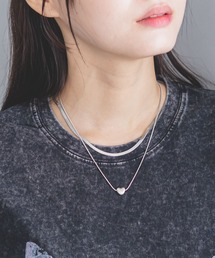 madrepadre（マドレパドレ）の「ハートチャーム 2連ネックレス レディース（ネックレス）」