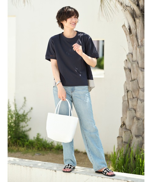 ZAKKA-BOX(ザッカボックス)の「メルカドバッグM(ショルダーバッグ・レディース・ライトグレー系/ブラック/ホワイト/グレー/ピンク・FREE)」の7枚目の写真