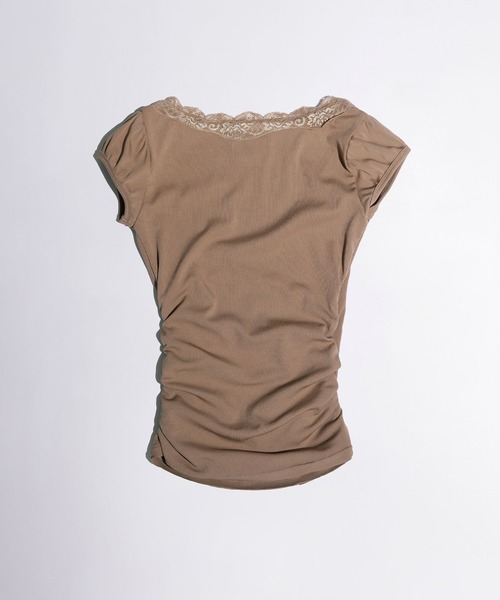SCULPTOR（スカルプター）の「Lace Trim Wrap Tee/レーストリム