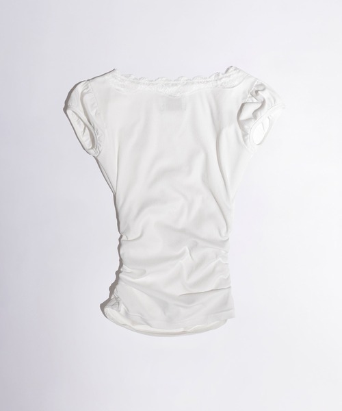 SCULPTOR（スカルプター）の「Lace Trim Wrap Tee/レーストリムラップT 