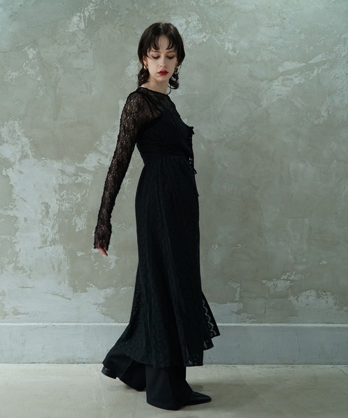 aimoha(アイモハ)の「【moyo】シアーレースキャミソールワンピース (SS)(ワンピース・レディース・ブラック・FREE)」の2枚目の写真