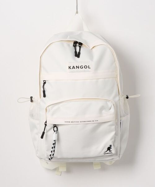 KANGOL(カンゴール)の「【 KANGOL / カンゴール 】 チャーム付き ボックスロゴ リュック(バックパック/リュック・レディース・ブラック/オフホワイト/ブラック×パープル/グレー・FREE)」の9枚目の写真
