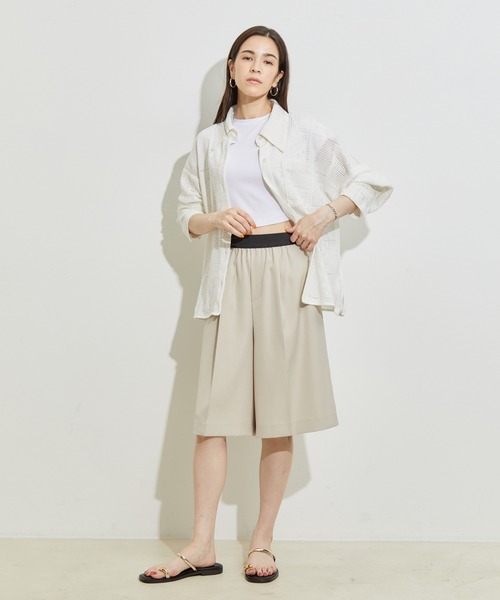 le cercle ADAM ET ROPE'(ルセルクルアダムエロペ)の「パネルレース羽織シャツ(シャツ/ブラウス・レディース・ブラック/ホワイト/クリーム・FREE)」の7枚目の写真