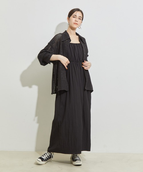 le cercle ADAM ET ROPE'(ルセルクルアダムエロペ)の「パネルレース羽織シャツ(シャツ/ブラウス・レディース・ブラック/ホワイト/クリーム・FREE)」の9枚目の写真