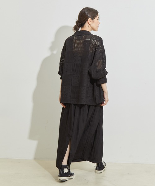le cercle ADAM ET ROPE'(ルセルクルアダムエロペ)の「パネルレース羽織シャツ(シャツ/ブラウス・レディース・ブラック/ホワイト/クリーム・FREE)」の10枚目の写真