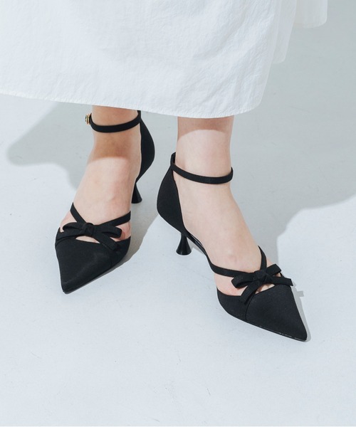 EVOL】リボンセパレートストラップパンプス BX23814（パンプス）｜EVOL