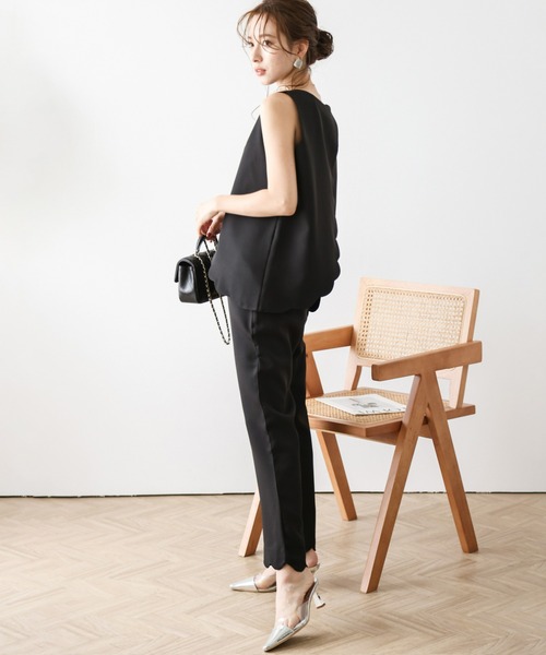 AMELY(エミリー)の「スカラップセットアップ(セットアップ・レディース・ブラック/グレー/ネイビー・フリー)」の10枚目の写真