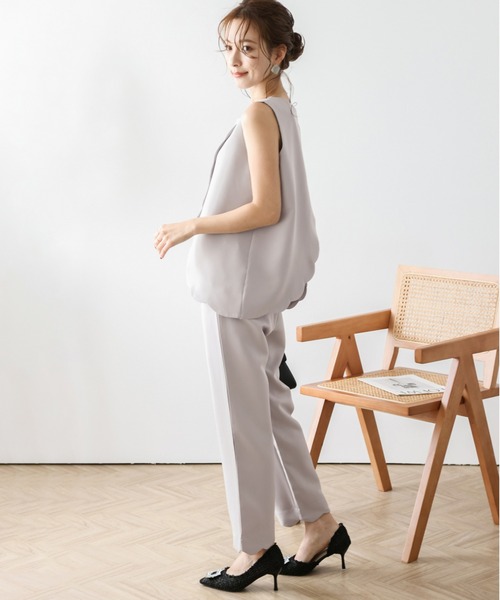 AMELY(エミリー)の「スカラップセットアップ(セットアップ・レディース・ブラック/グレー/ネイビー・フリー)」の5枚目の写真