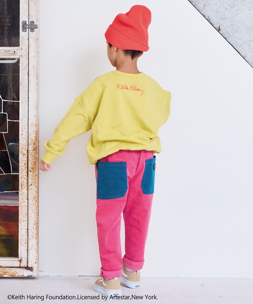 Keith Haring(キース・ヘリング)の「【Keith Haring /キースへリング】別注プリントトレーナー(スウェット・キッズ・ブラック/オフホワイト/マスタード/パープル・80/90/95/100/110/120/130/140/150)」の14枚目の写真