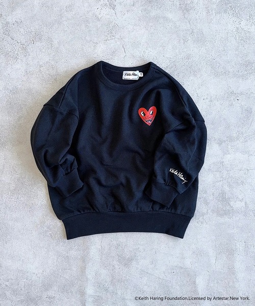 Keith Haring(キース・ヘリング)の「【Keith Haring /キースへリング】別注プリントトレーナー(スウェット・キッズ・ブラック/オフホワイト/マスタード/パープル・80/90/95/100/110/120/130/140/150)」の15枚目の写真