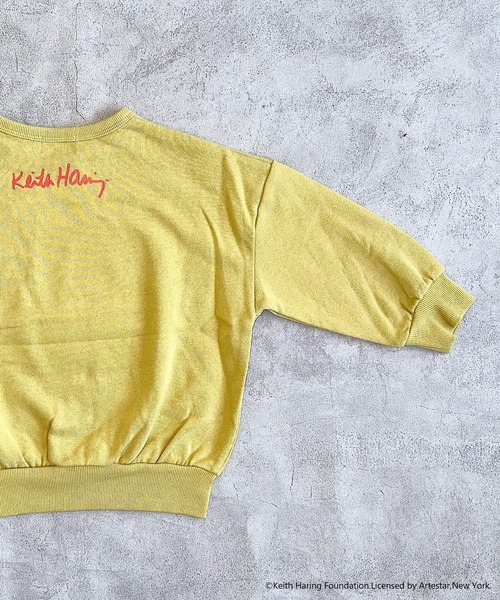 Keith Haring(キース・ヘリング)の「【Keith Haring /キースへリング】別注プリントトレーナー(スウェット・キッズ・ブラック/オフホワイト/マスタード/パープル・80/90/95/100/110/120/130/140/150)」の22枚目の写真