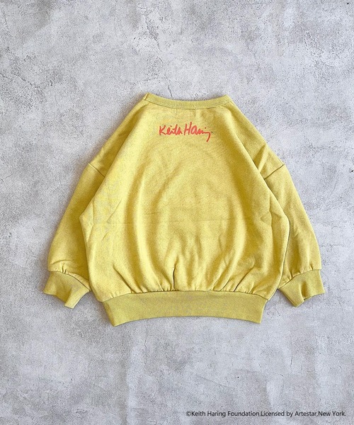 Keith Haring(キース・ヘリング)の「【Keith Haring /キースへリング】別注プリントトレーナー(スウェット・キッズ・ブラック/オフホワイト/マスタード/パープル・80/90/95/100/110/120/130/140/150)」の21枚目の写真