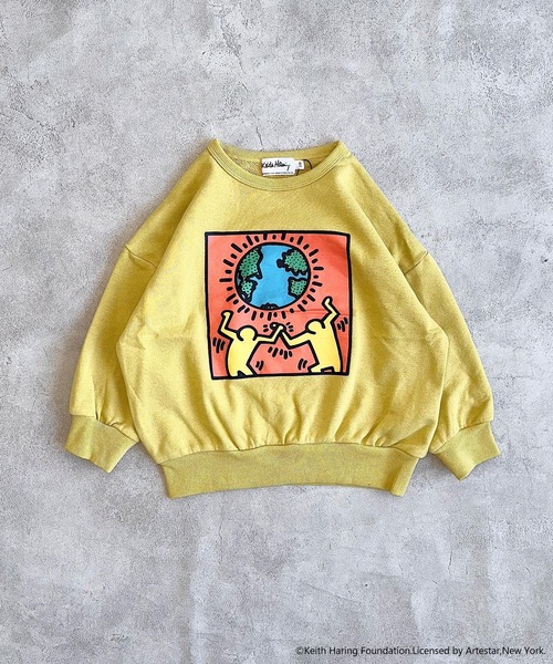 Keith Haring(キース・ヘリング)の「【Keith Haring /キースへリング】別注プリントトレーナー(スウェット・キッズ・ブラック/オフホワイト/マスタード/パープル・80/90/95/100/110/120/130/140/150)」の20枚目の写真