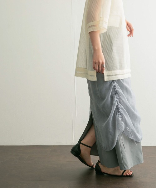 KBF（ケイビーエフ）の「シアーレイヤードスカート（スカート・レディース・ブラック/グレー・ONE）」の11枚目の写真