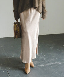 Noble | 《追加》ナローAラインサテンスカート(スカート)