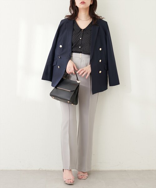 natural couture（ナチュラルクチュール）の「深V衿付きブラウス（シャツ/ブラウス・レディース・ブラック/オフホワイト/ブルー/その他1/その他2・FREE）」の18枚目の写真