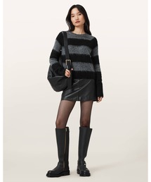 RENAI SLIM FIT LEATHER MINI SKIRT | RENAI スリム フィット レザー ミニ スカート