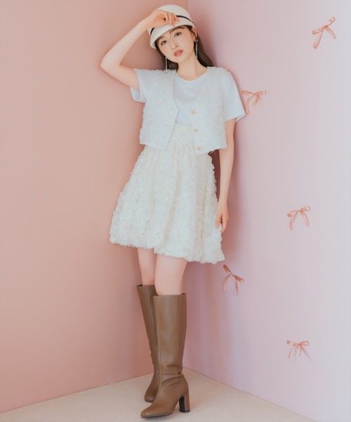 WILLSELECTION（ウィルセレクション）の「レースバルーンスカート（スカート・レディース・オフホワイト/ブラック/ライトベージュ・FREE）」の5枚目の写真