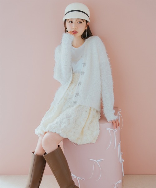 WILLSELECTION（ウィルセレクション）の「レースバルーンスカート（スカート・レディース・オフホワイト/ブラック/ライトベージュ・FREE）」の6枚目の写真