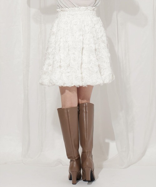 WILLSELECTION（ウィルセレクション）の「レースバルーンスカート（スカート・レディース・オフホワイト/ブラック/ライトベージュ・FREE）」の10枚目の写真