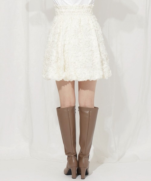 WILLSELECTION（ウィルセレクション）の「レースバルーンスカート（スカート・レディース・オフホワイト/ブラック/ライトベージュ・FREE）」の17枚目の写真