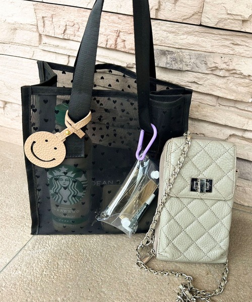 ZAKKA-BOX(ザッカボックス)の「ハートフロッキーミニトートバッグ(トートバッグ・レディース・ブラック・FREE)」の16枚目の写真