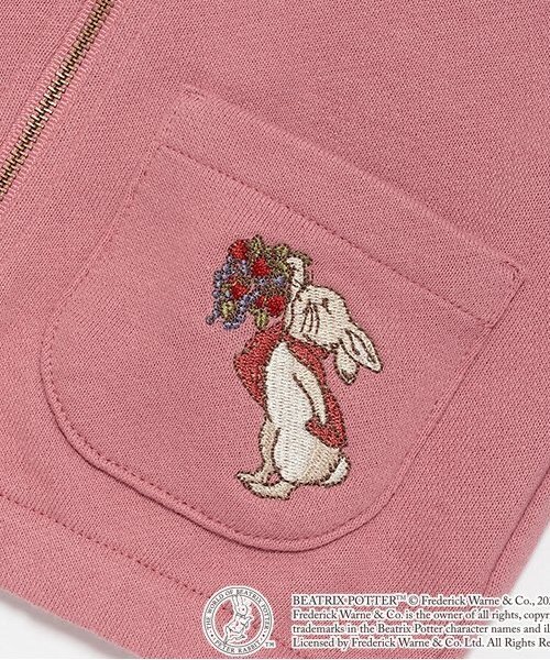 petit main(プティマイン)の「【ピーターラビット】苺刺繍ZIPカーデ(カーディガン/ボレロ・キッズ・アイボリー/ピンク/ブルー・120cm/110cm/100cm/90cm/80cm/130cm)」の10枚目の写真