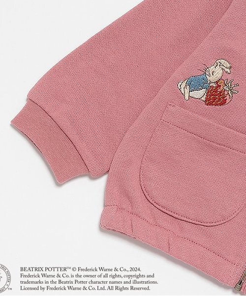 セール】【ピーターラビット】苺刺繍ZIPカーデ（カーディガン/ボレロ