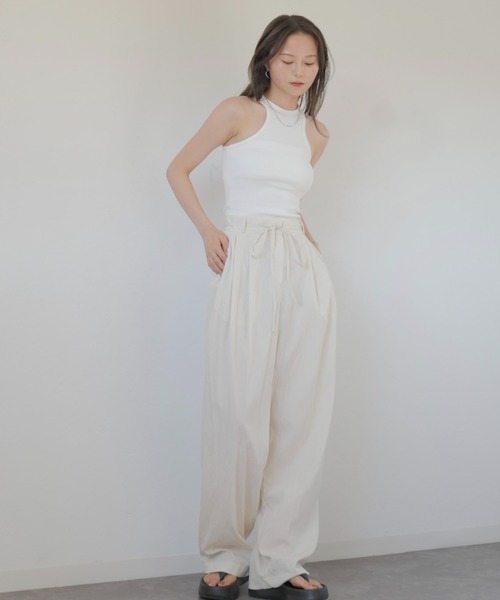 KARRY American sleeve tank ホワイト KARRY American sleeve tank ホワイト KARRY American sleeve tank