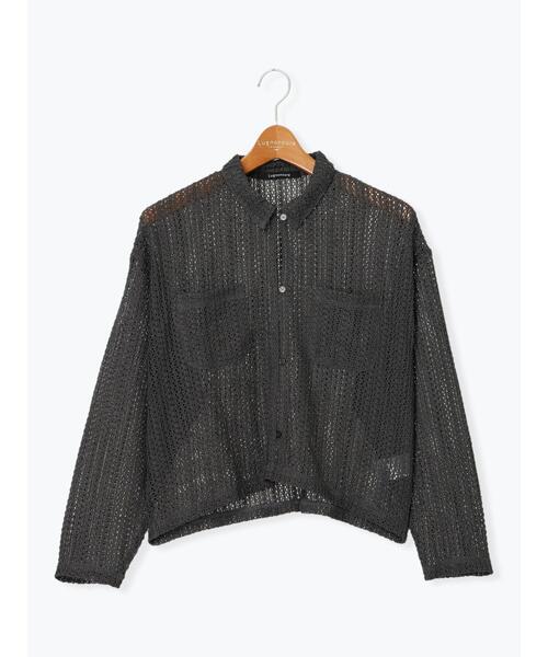 Lugnoncure（ルノンキュール）の「ラッセルレースシャツ（シャツ/ブラウス・レディース・オフホワイト/チャコールグレー/ブラック・F）」の16枚目の写真