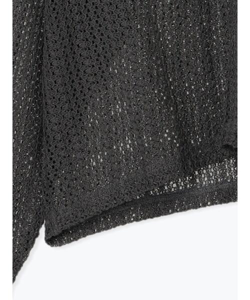 Lugnoncure（ルノンキュール）の「ラッセルレースシャツ（シャツ/ブラウス・レディース・オフホワイト/チャコールグレー/ブラック・F）」の20枚目の写真