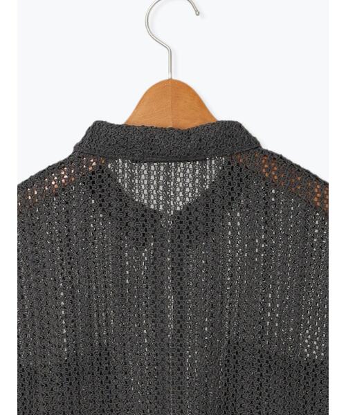 Lugnoncure（ルノンキュール）の「ラッセルレースシャツ（シャツ/ブラウス・レディース・オフホワイト/チャコールグレー/ブラック・F）」の21枚目の写真