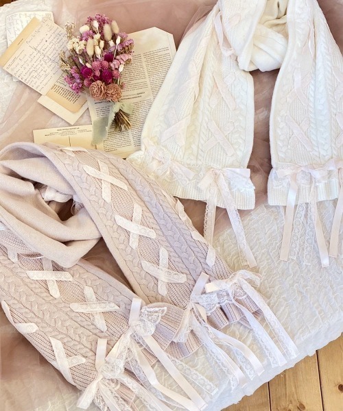 Beloved Ribbonニットマフラー