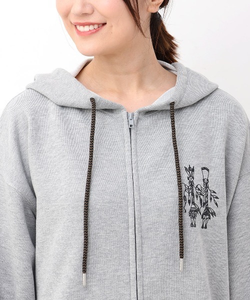 チチカカ（チチカカ）の「イェイプリントスウェットジップパーカー（パーカー・レディース・その他1/トップグレー/チャコールグレー・FREE）」の18枚目の写真