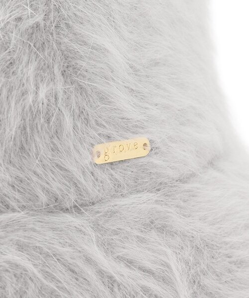 grove（グローブ）の「メタルプレート付シャギーバケットハット【サイズ調整可】（ハット・レディース・オフホワイト/ブラック/ライトグレー・00）」の9枚目の写真