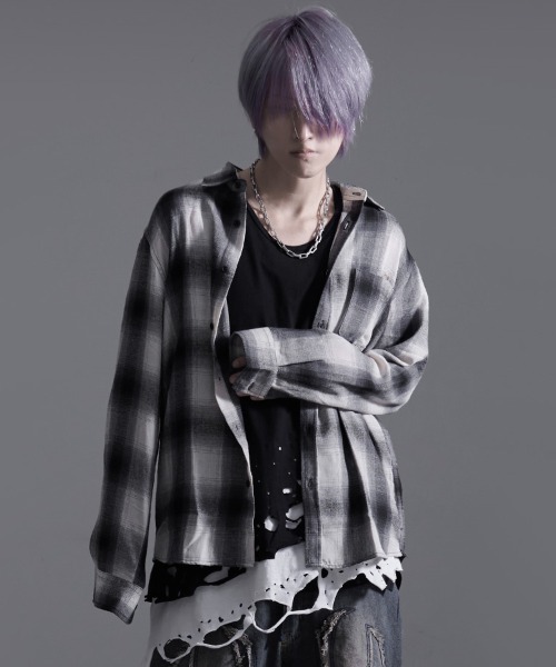 SILVER BULLET（シルバーバレット）の「『SILVER BULLET SELECT AP/シルバーバレットセレクト』T/C長袖ネルシャツ チェックシャツ（シャツ/ブラウス・メンズ・レッド/ブラウン/ダークグリーン/ブルー/ブラック/ホワイト/サックスブルー/ベージュ・L/M）」の2枚目の写真