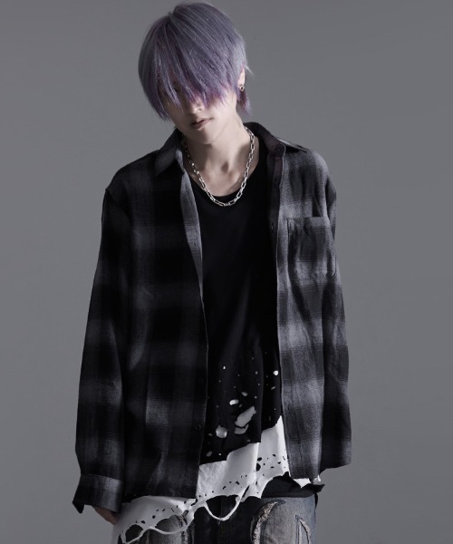 SILVER BULLET（シルバーバレット）の「『SILVER BULLET SELECT AP/シルバーバレットセレクト』T/C長袖ネルシャツ チェックシャツ（シャツ/ブラウス・メンズ・レッド/ブラウン/ダークグリーン/ブルー/ブラック/ホワイト/サックスブルー/ベージュ・L/M）」の3枚目の写真