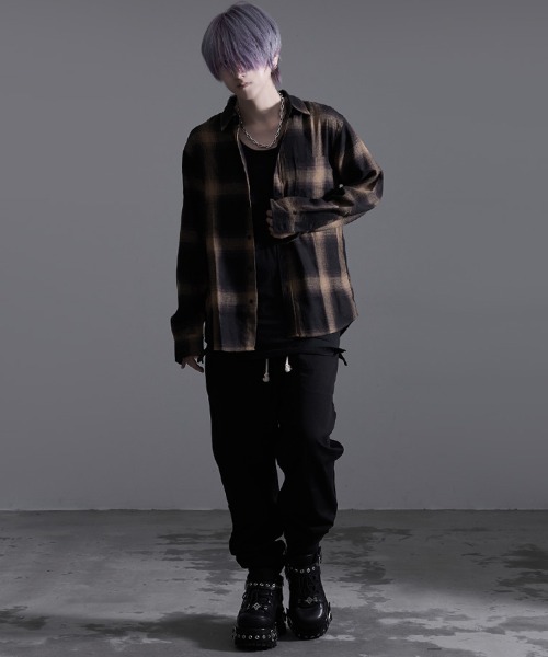 SILVER BULLET（シルバーバレット）の「『SILVER BULLET SELECT AP/シルバーバレットセレクト』T/C長袖ネルシャツ チェックシャツ（シャツ/ブラウス・メンズ・レッド/ブラウン/ダークグリーン/ブルー/ブラック/ホワイト/サックスブルー/ベージュ・L/M）」の14枚目の写真