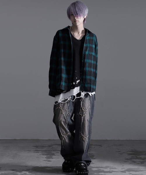 SILVER BULLET（シルバーバレット）の「『SILVER BULLET SELECT AP/シルバーバレットセレクト』T/C長袖ネルシャツ チェックシャツ（シャツ/ブラウス・メンズ・レッド/ブラウン/ダークグリーン/ブルー/ブラック/ホワイト/サックスブルー/ベージュ・L/M）」の16枚目の写真