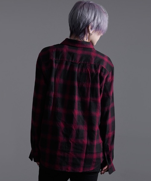 SILVER BULLET（シルバーバレット）の「『SILVER BULLET SELECT AP/シルバーバレットセレクト』T/C長袖ネルシャツ チェックシャツ（シャツ/ブラウス・メンズ・レッド/ブラウン/ダークグリーン/ブルー/ブラック/ホワイト/サックスブルー/ベージュ・L/M）」の20枚目の写真