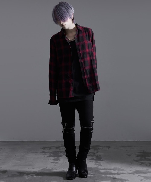 SILVER BULLET（シルバーバレット）の「『SILVER BULLET SELECT AP/シルバーバレットセレクト』T/C長袖ネルシャツ チェックシャツ（シャツ/ブラウス・メンズ・レッド/ブラウン/ダークグリーン/ブルー/ブラック/ホワイト/サックスブルー/ベージュ・L/M）」の21枚目の写真