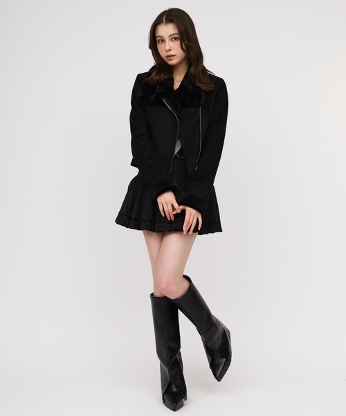 ROYAL PARTY(ロイヤルパーティー)の「フェイクムートンジャケット(その他アウター・レディース・オフホワイト/ブラック・SMALL/MEDIUM)」の13枚目の写真