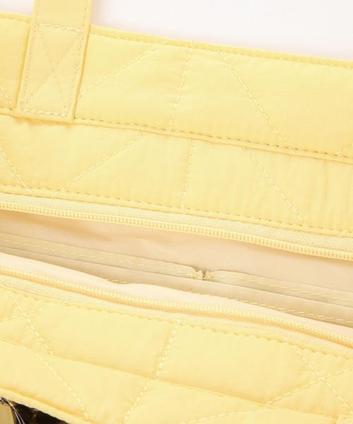 GLOBAL WORK（グローバルワーク）の「推しごとキルティングトート/145465（トートバッグ・レディース・シルバー/ブルー/アイボリー/カーキ/ブラック/ピンク/オレンジ/ライトベージュ/ライトグレー/ミント/ネイビー/ライトイエロー/ダークブルー・ONE SIZE）」の20枚目の写真